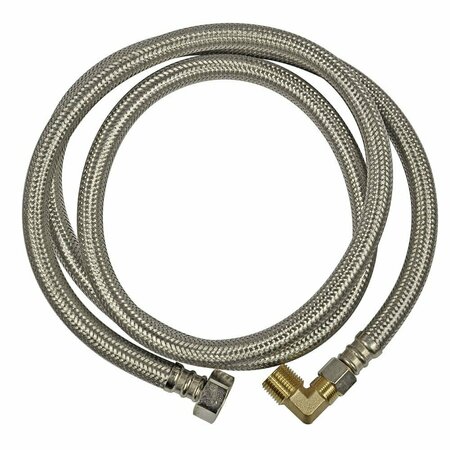 DANCO 50479A Supply Line Hose, 3/8 x 1/2 in, MIP x Compression, PVC/Stainless Steel 50479